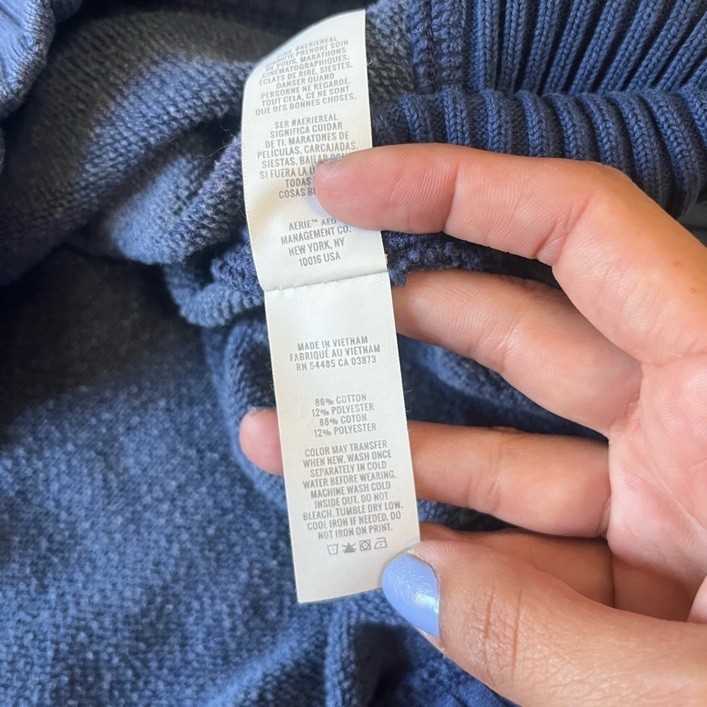 Aerie checked out oversized sweater XS - Picture 4 of 5